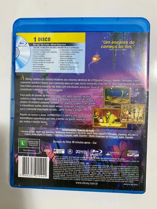 Blu ray Original Disney - A Princesa e o Sapo - Novo - Foto 2