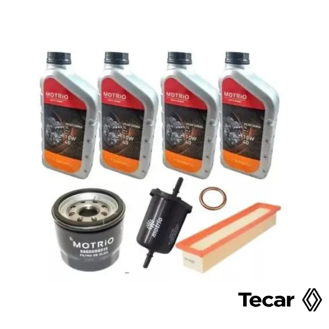 Kit 4L Óleo/ Filtros/arruela Original Sandero/logan 2015/16