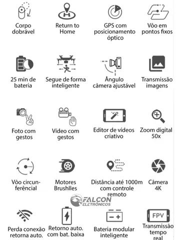 Drone L900 PRO com GPS, Câmera Profissional 4K e Full HD - Foto 4