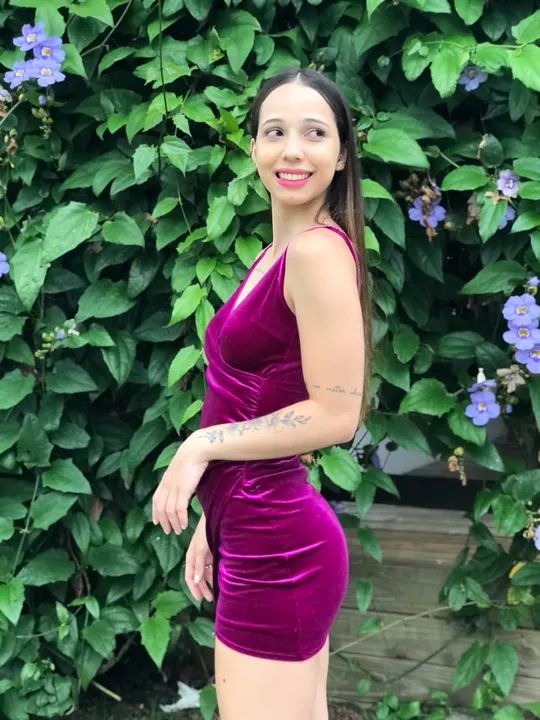 Vestido de Veludo Roxo - Foto 2