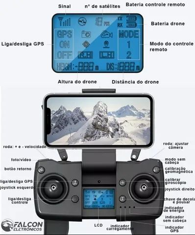 Drone L900 PRO com GPS, Câmera Profissional 4K e Full HD - Foto 3