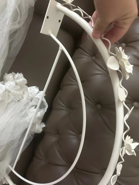 Dossel em ferro com Mosquiteiro para Berço - Foto 3