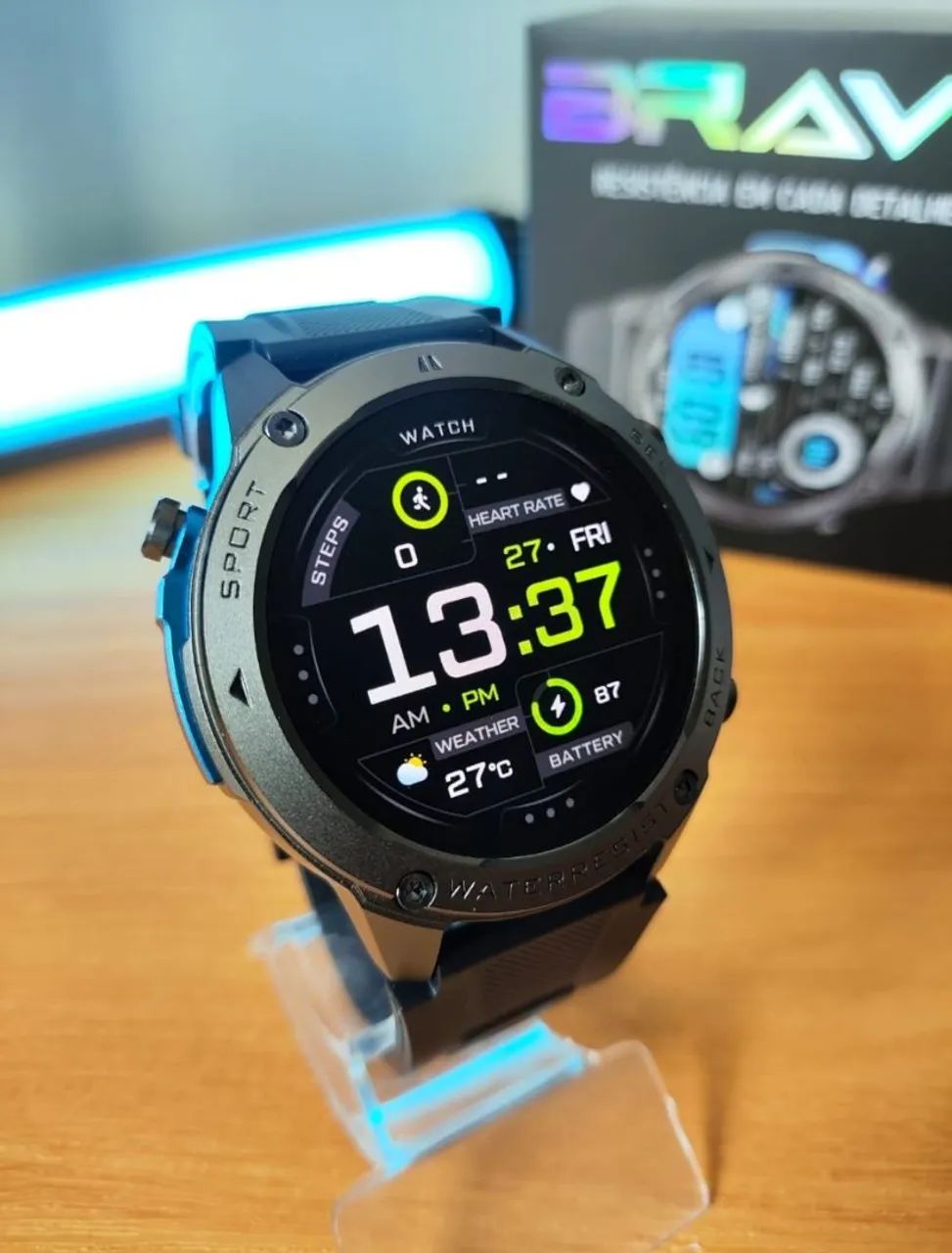 SMARTWATCH WEARZONE BRAVE - COM GPS E A PROVA D'ÁGUA  - Foto 4