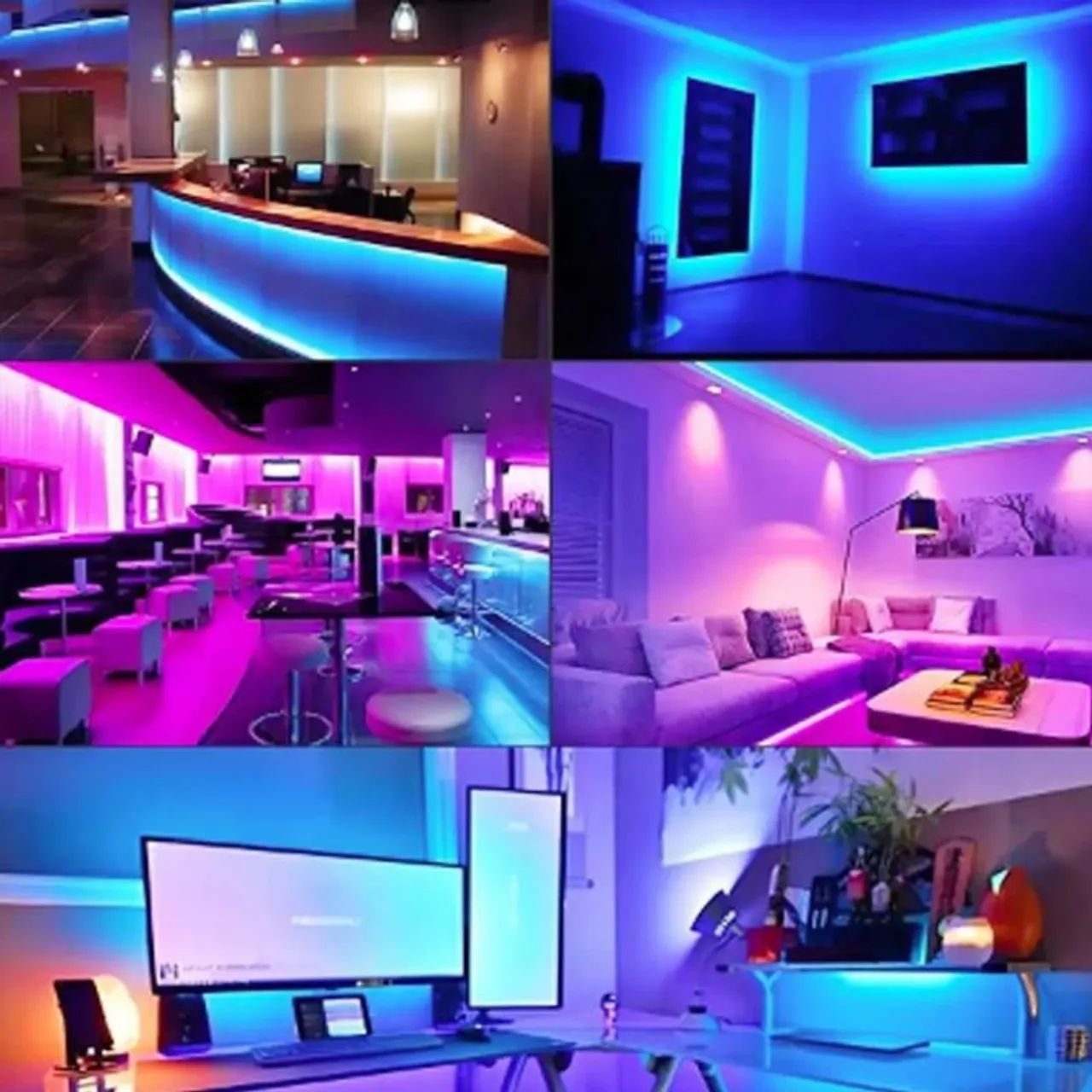 Fita de Led RGB 3528 Colorida 5m + Controle + Fonte 300 Led Decoração - Foto 2