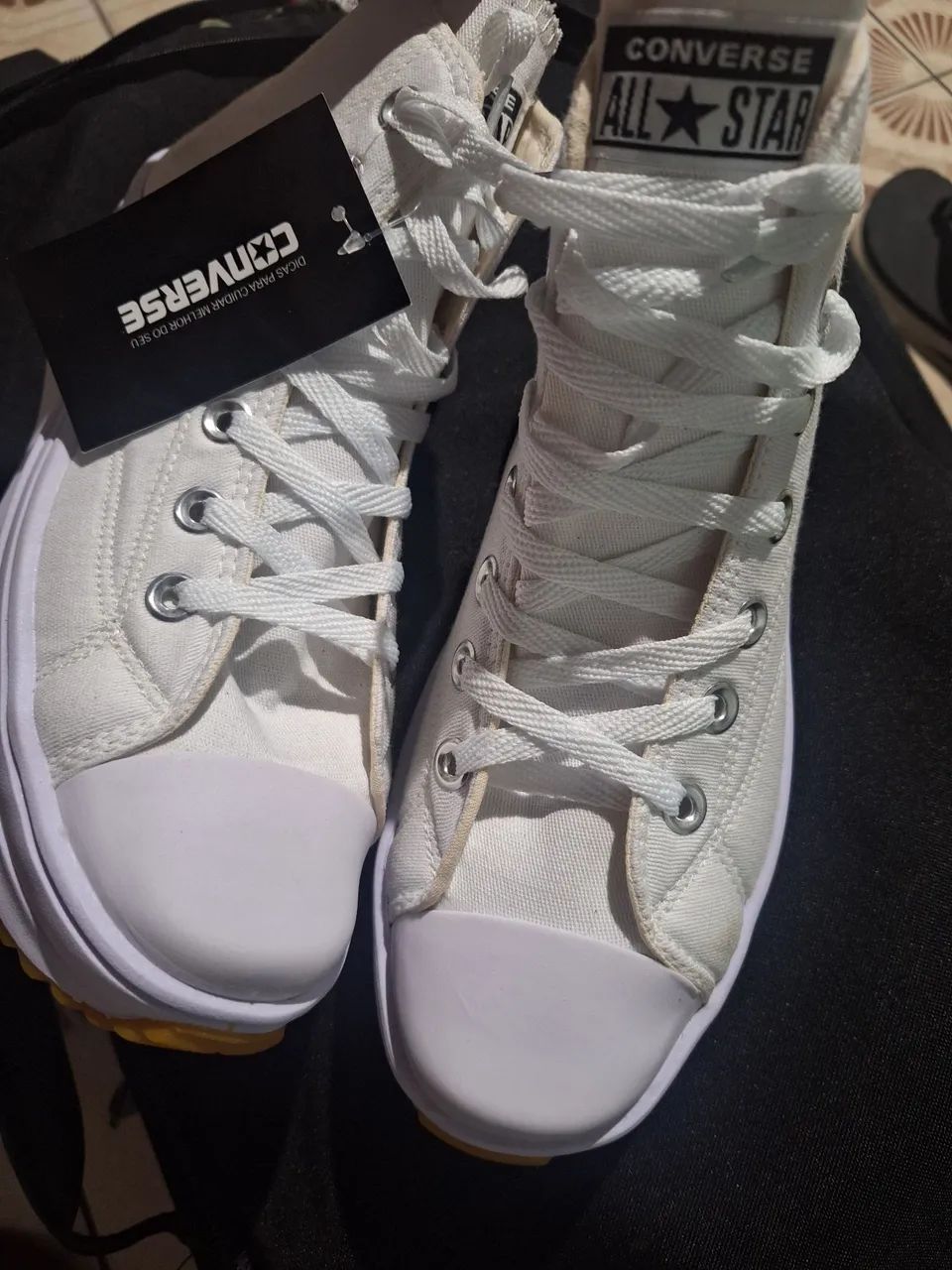  All Star Branco gelo convers cano longo
