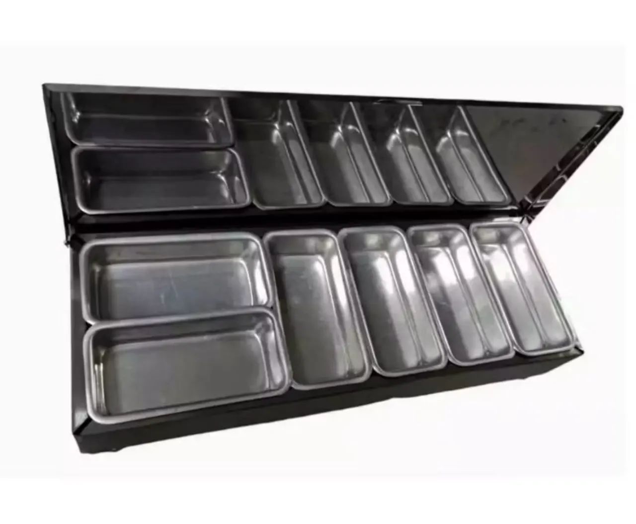 CONDIMENTADORA DE ALIMENTOS COM 6 CUBAS DE ALUMÍNIO  - Foto 5