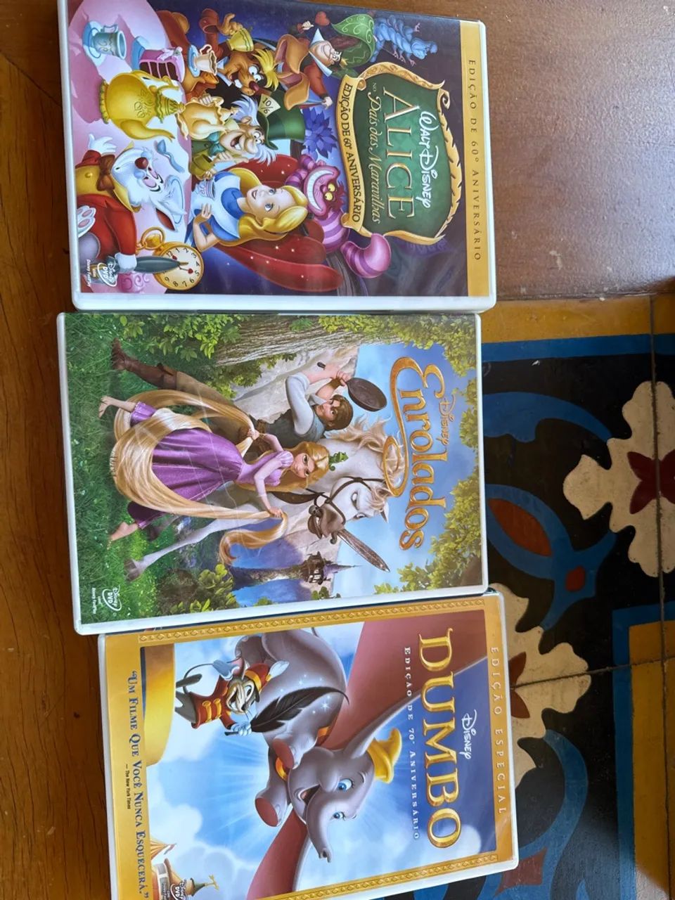 DVDs Disney - Alice, Enrolados e Dumbo - Edições Especiais