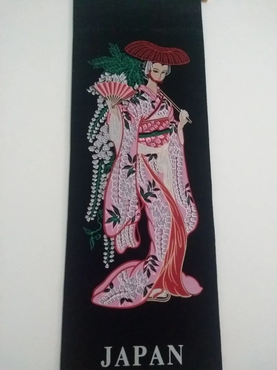Quadro Decorativo + Boneca Geisha Japonesa