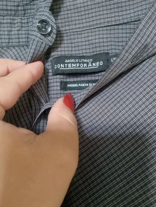 Camisa Social Masculina Manga Longa (P)