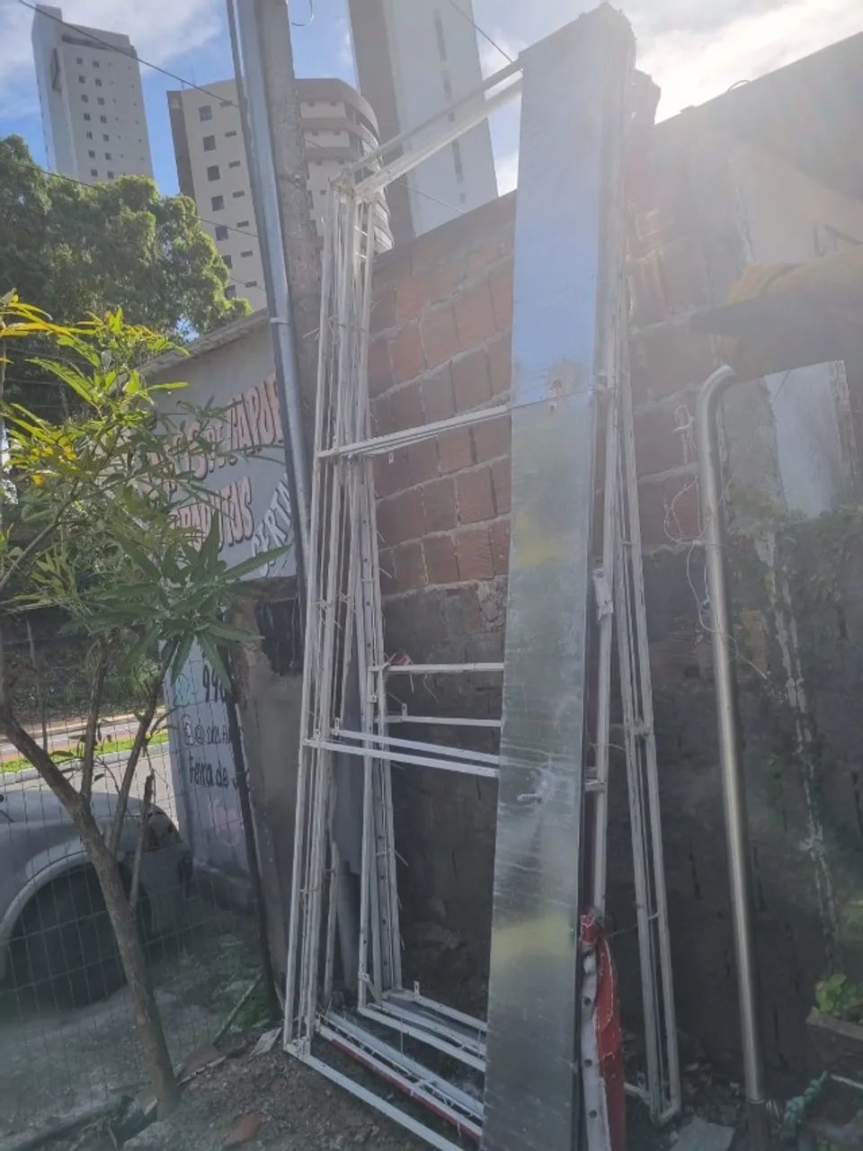 Estruturas para cobertura em metalon 1,20x3,00m