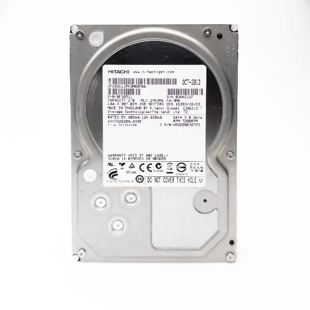Placa lógica HD Hitachi 2TB HDS722020ALA330 Recuperação