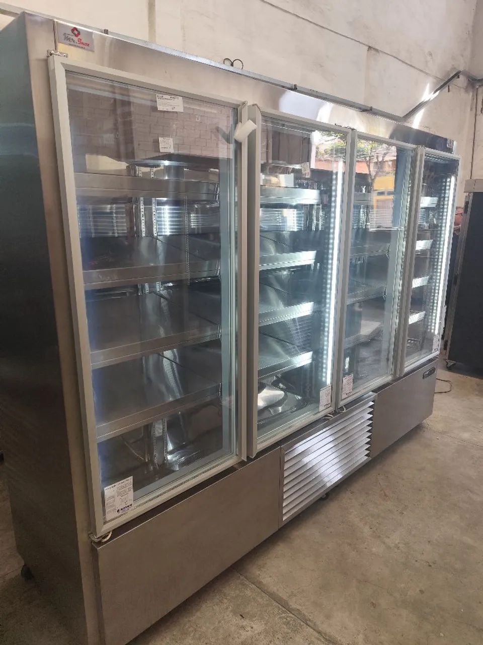 Expositor Refrigerado inox 4 portas linha Premium 