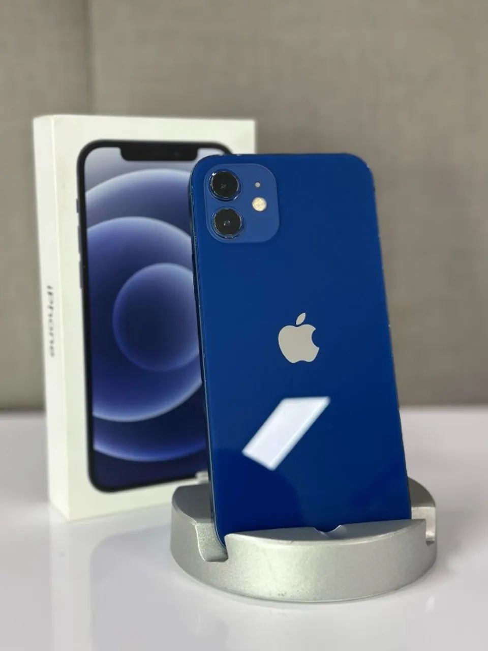 iPhone 12 Azul 64GB 77% saúde da bateria Acompanha caixa Seminovo