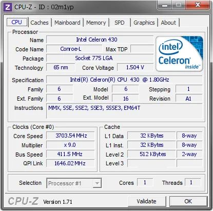 Processador Intel Celeron Cpu 430 1.80ghz - Foto 2