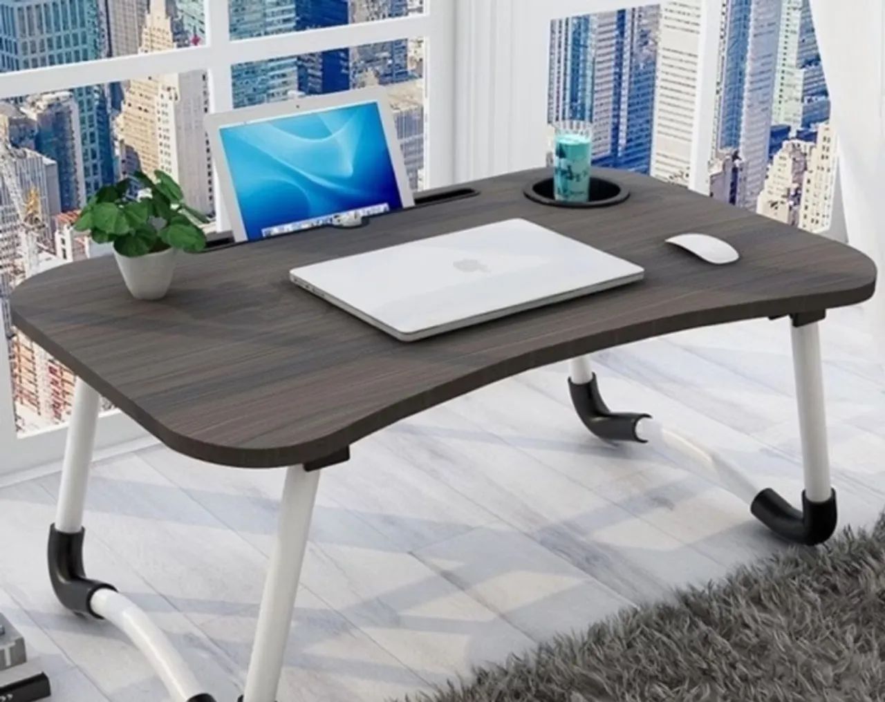 Mesa Suporte para Notebook com Porta-Copos - Foto 2