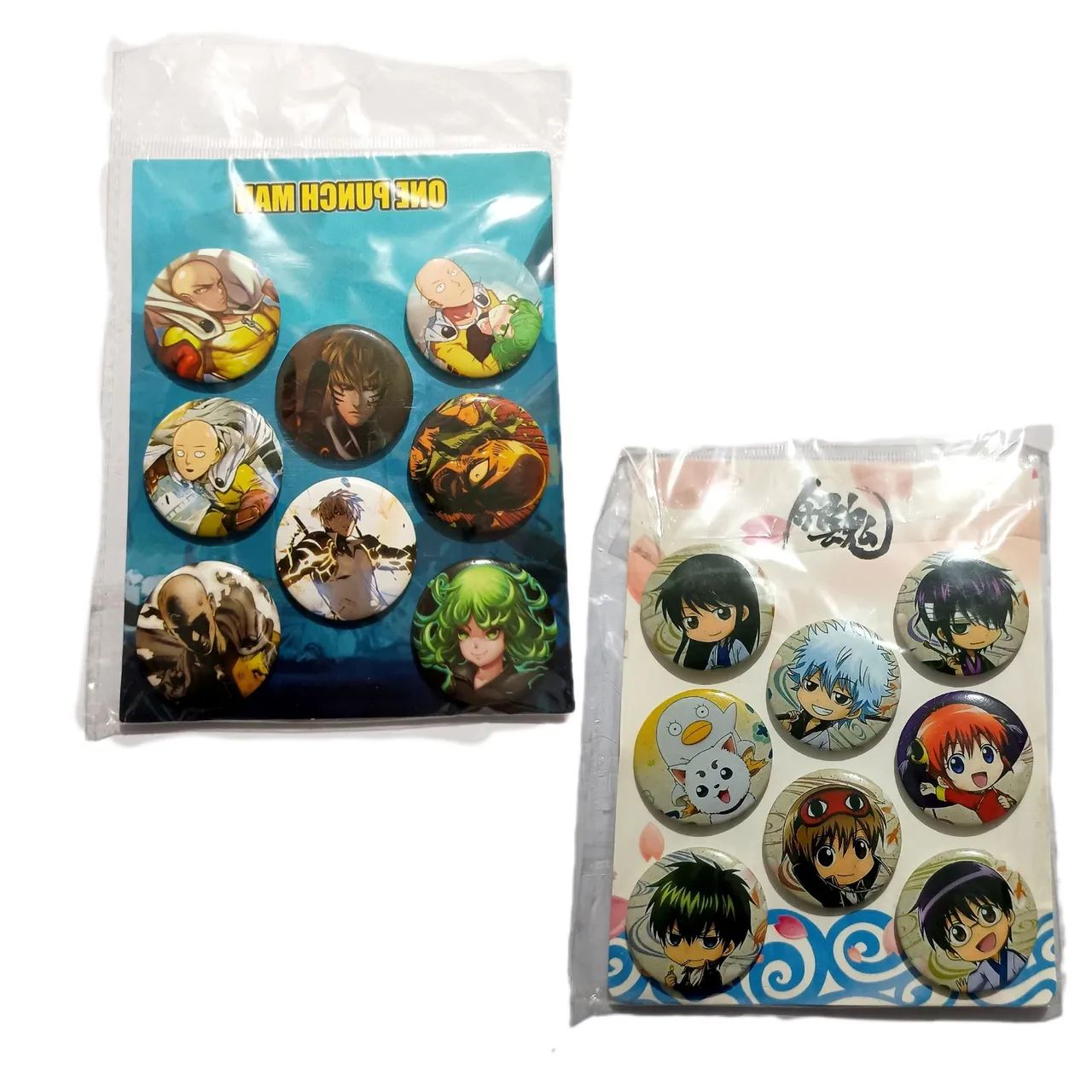 kit anime friends copo bottons chaveiro saint seiya gintama saitama one piece otaku geek - Foto 3