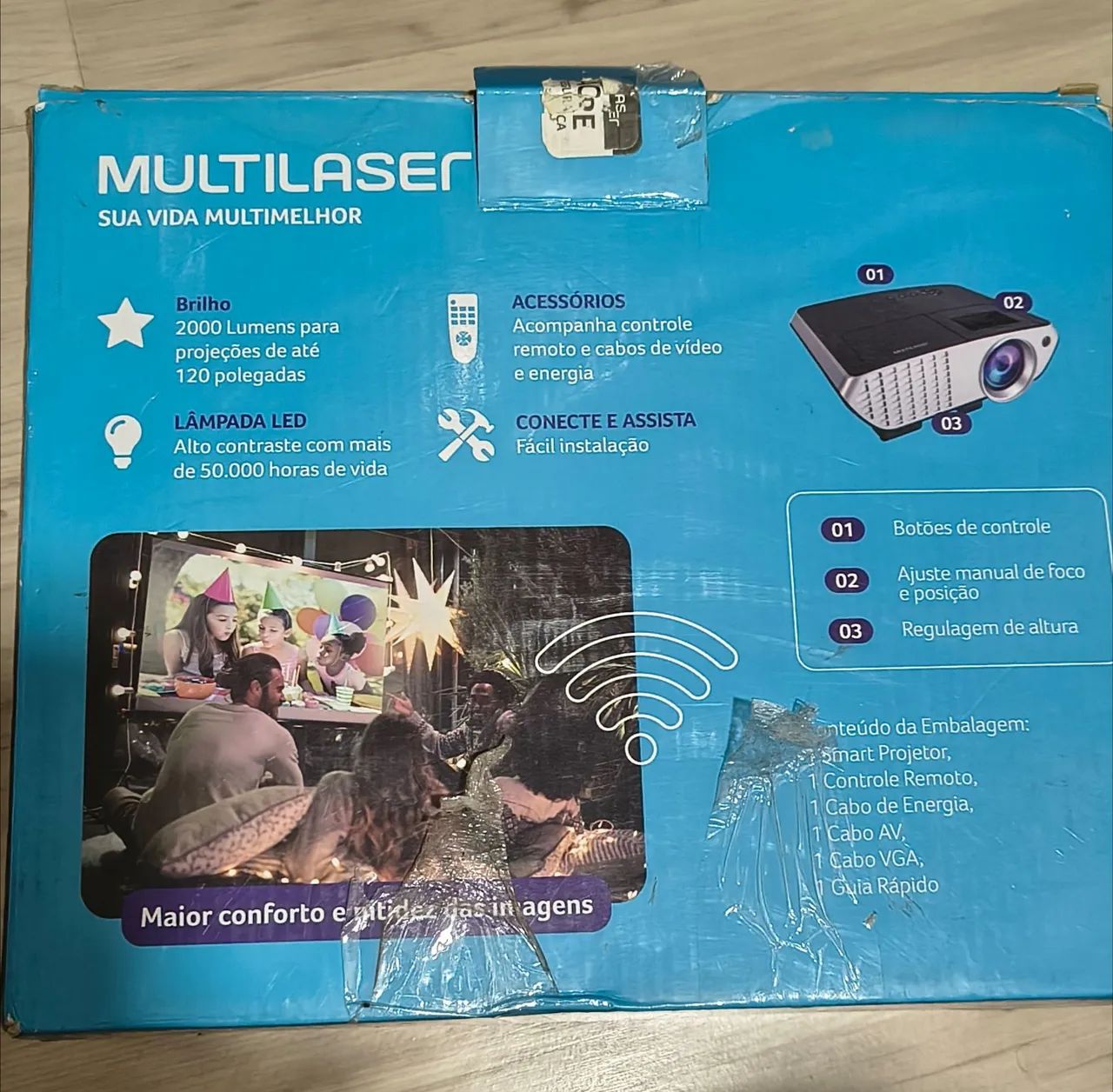 Projetor Multilaser PT001 sem o controle remoto  - Foto 5