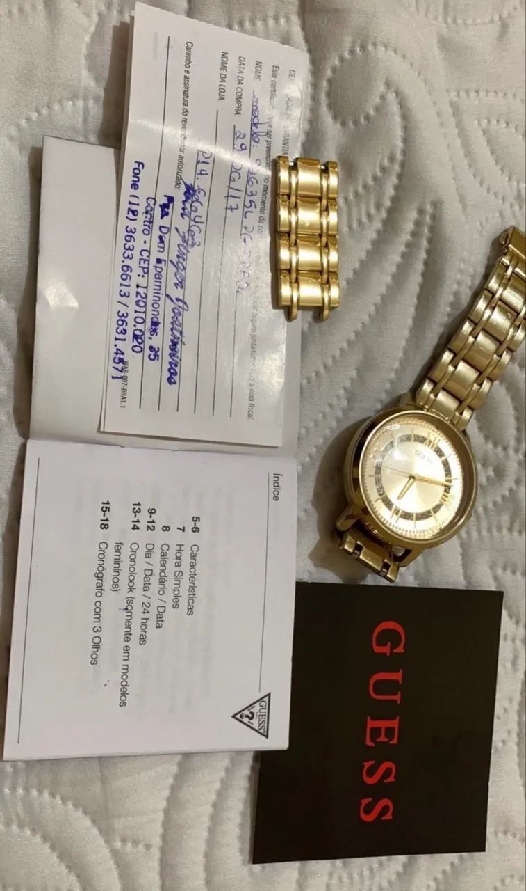 Relógio guess dourado feminino  - Foto 3