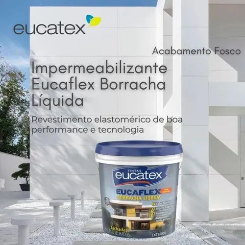 Borracha Líquida Eucatex 20kg impermeabilizante  - Foto 4