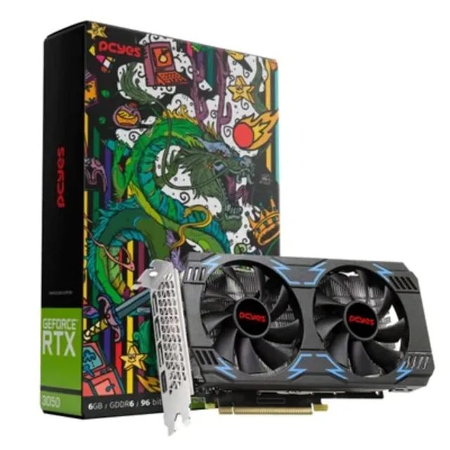 Placa de Vídeo Nvidia GeForce PCYes RTX 3050, 6GB, GDDR6, 96 BITS - PVRTX30506GB