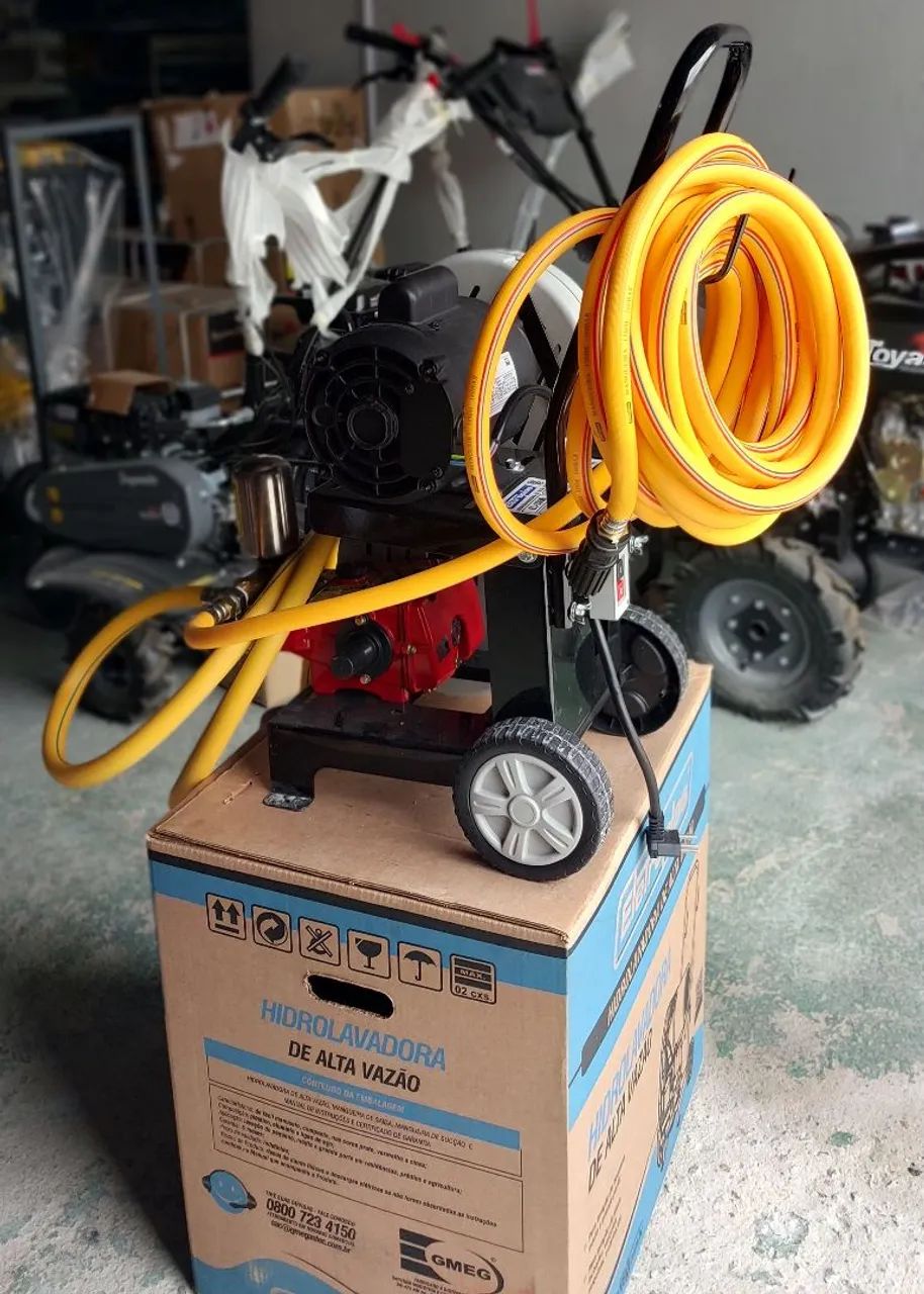 Lavadora profissional para Lavajato 1cv 350psi 10m de mangueira Eletroplas (Nova) - Foto 4