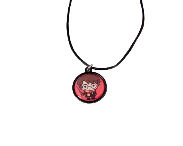 Colar Medalhão Harry Potter Criança Vermelho