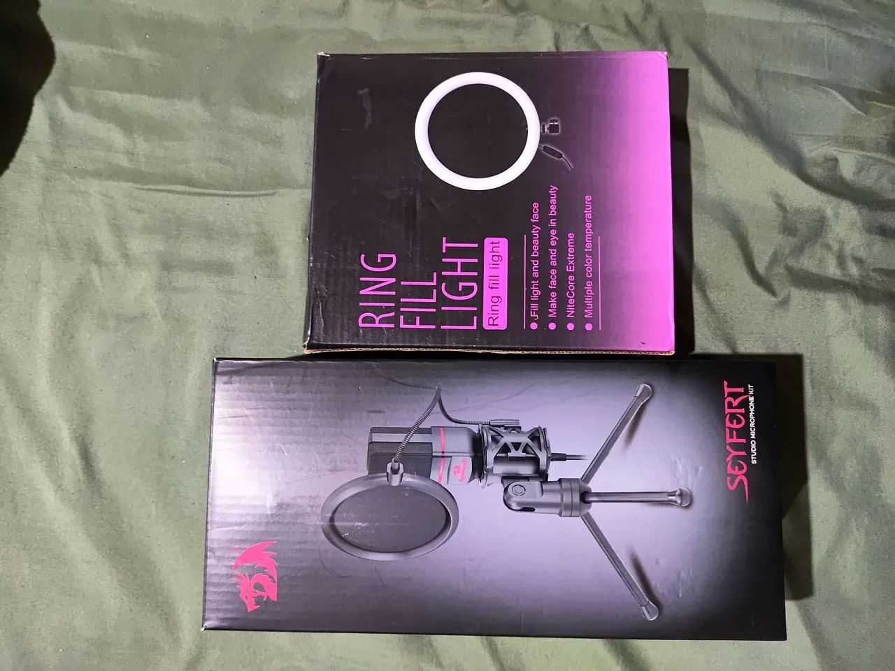 microfone e ringue filme light