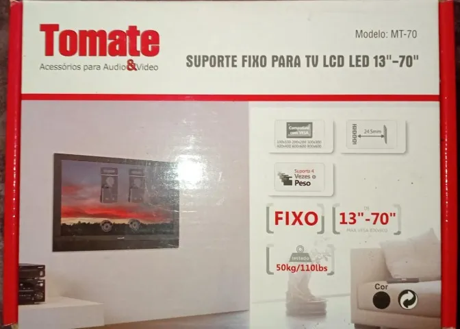 Suporte fixo para TV LCD LED 13"-70" / modelo MT-70 da Tomate
