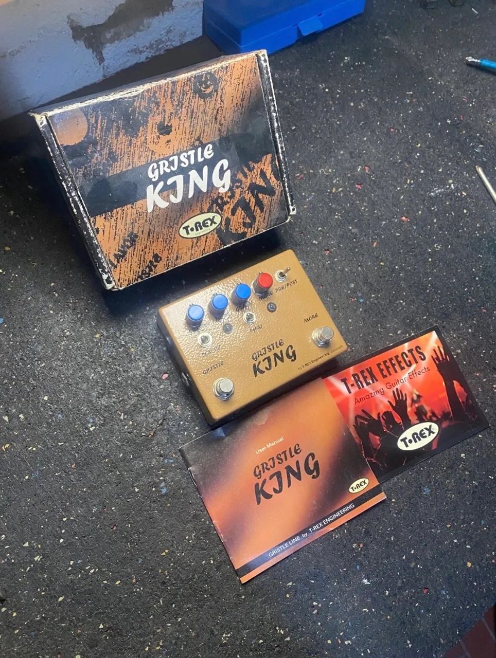 【blues8jam】GRISTLE KING / T-Rex Pedal Overdrive Gristle King T- Rex Marrom-claro | Frete grátis