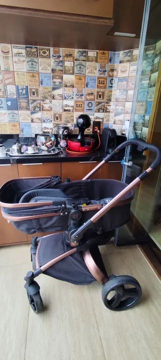 Conjunto Carrinho de Bebê Dzieco Galzerano Vulkan 360 + Bebê Conforto Cocoon + Base - Foto 4