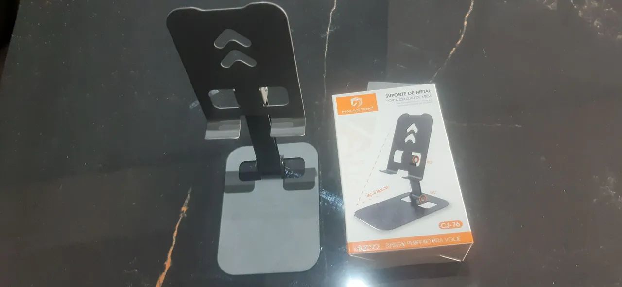 suporte de mesa para celular ou tablet - metal - já é o preço final