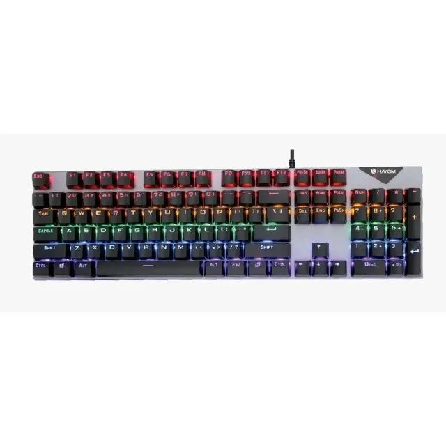 TECLADO GAMER MECANICO SWITCHES BLUE METAL HAYOM TC3218 - LOJA DADO DIGITAL