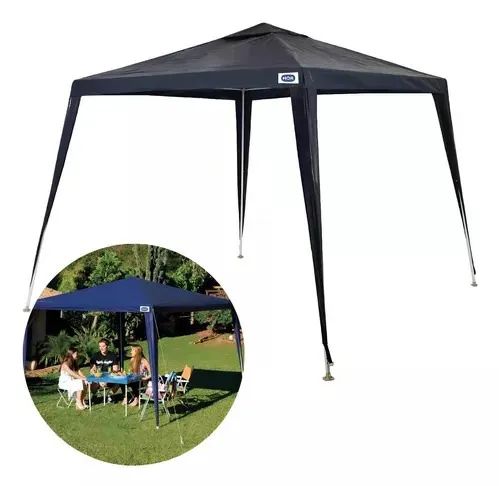 Tenda Gazebo Mor Ráfia Azul 3m x 3m - PROTEÇÃO FPS - Foto 3