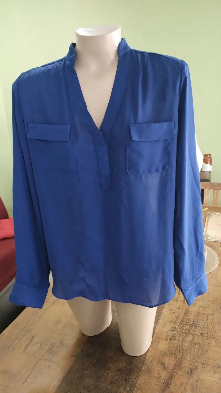 Blusa azul de manga comprida Gregory  - Foto 2