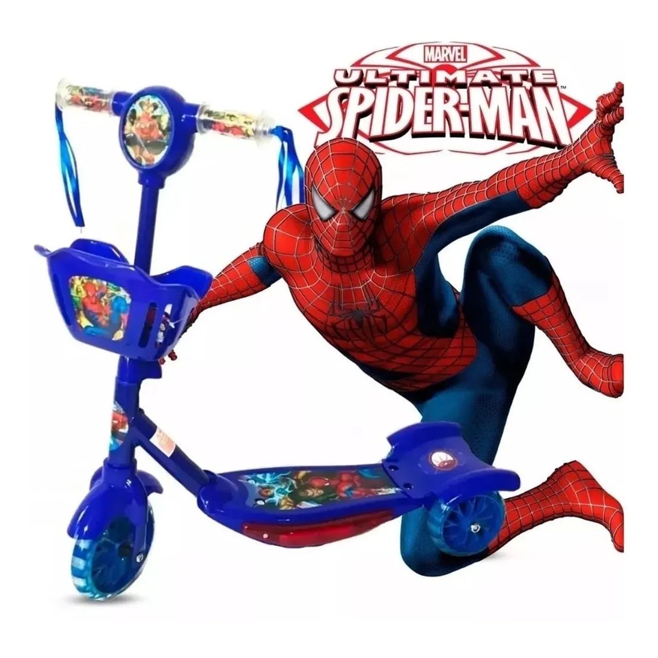 Patinete Homem Aranha ou Vingadores 