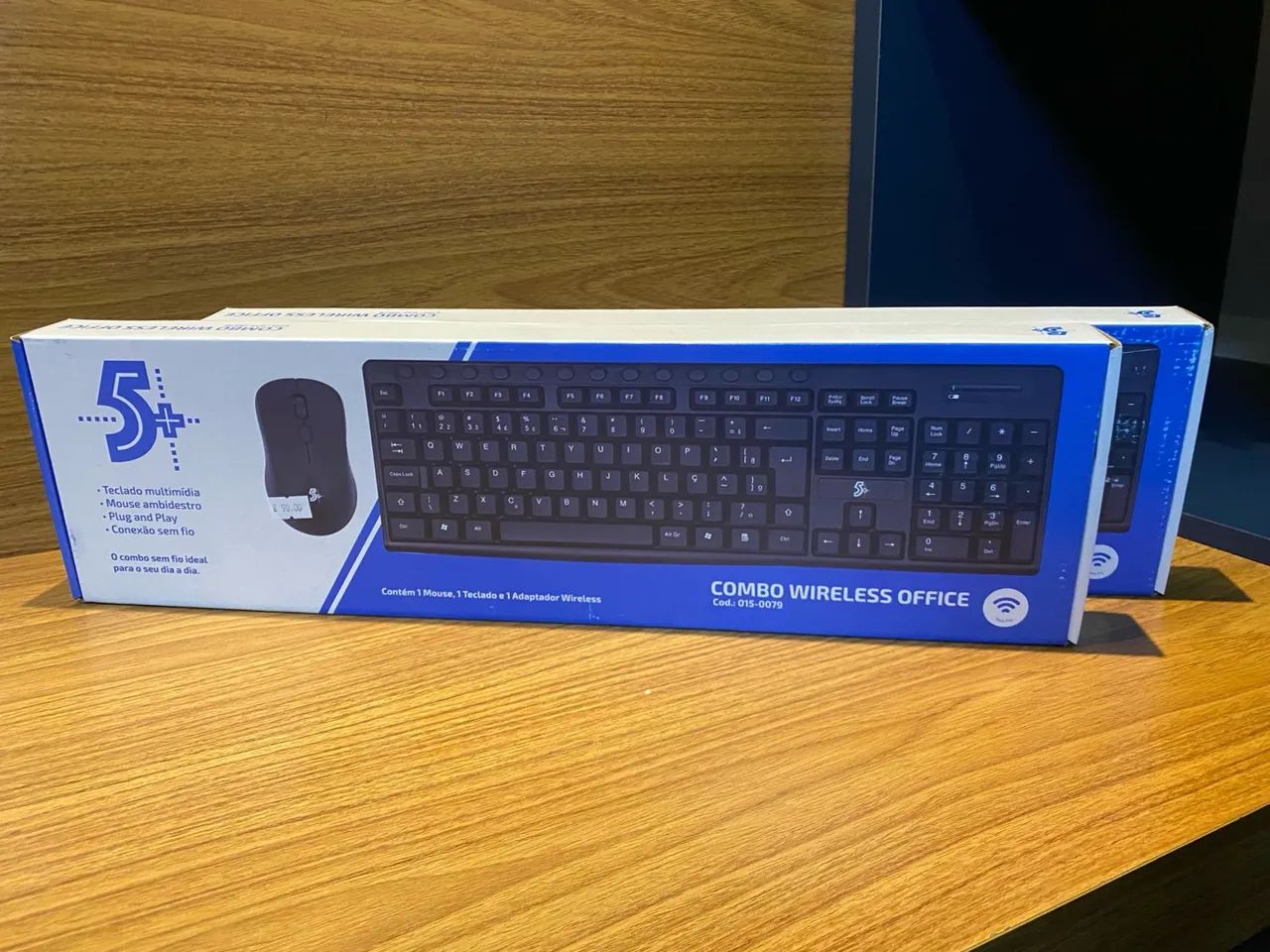 Combo Teclado e Mouse Sem Fio 5+ NOVO