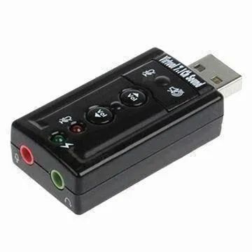 Placa Adaptador De Som Usb 7.1 Canais 3d Áudio Computador, Pc, Notebooks, Ps3