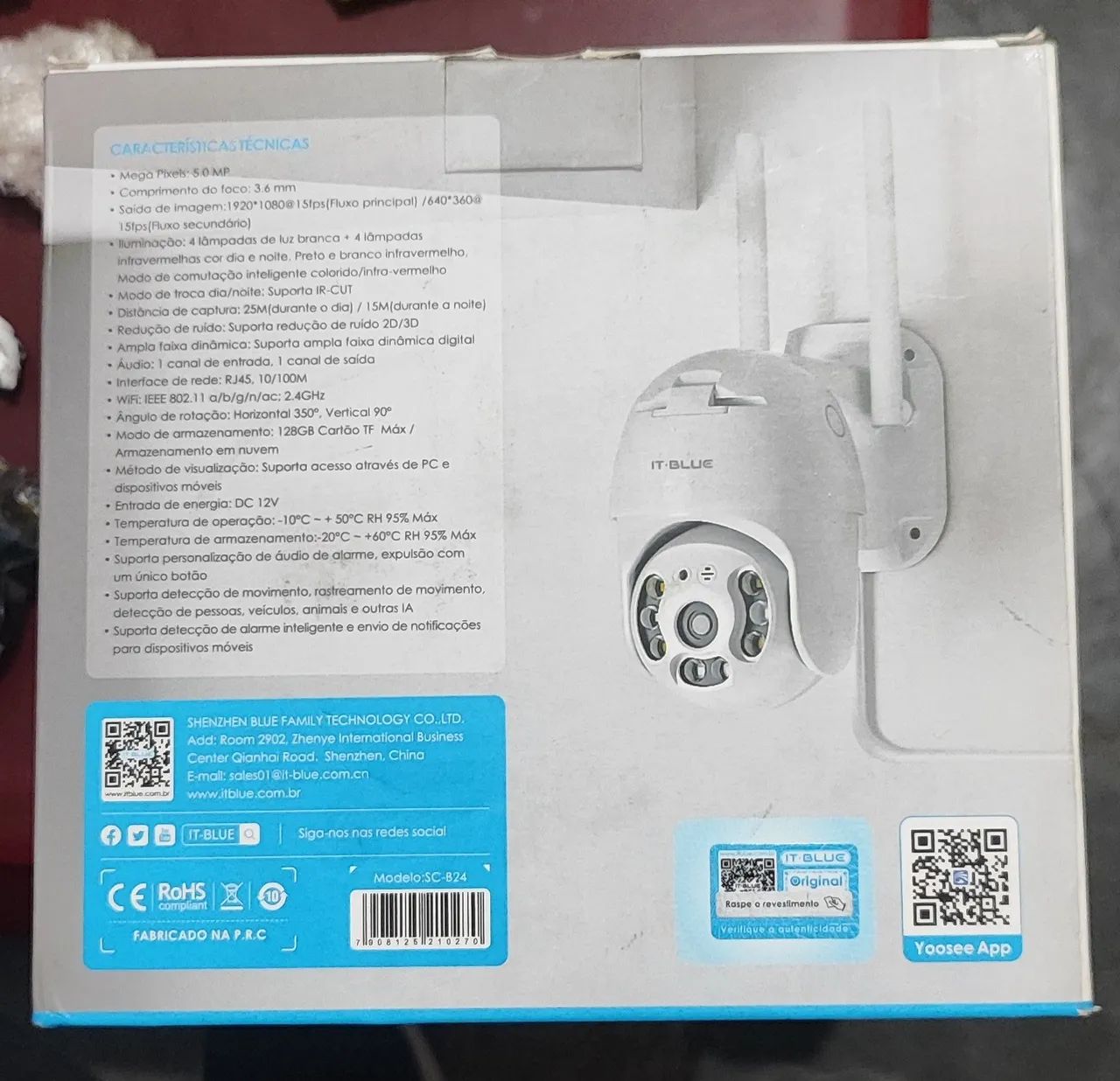 Câmera WIFI Segurança Inteligente IT-BLUE SC-B24 - Sensor e Imagem nítida - Foto 3