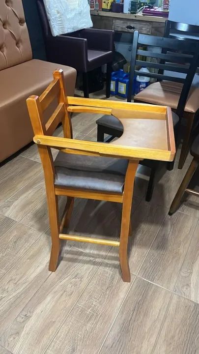 Lote com 2 Cadeirões infantil Mel estofados - Foto 2