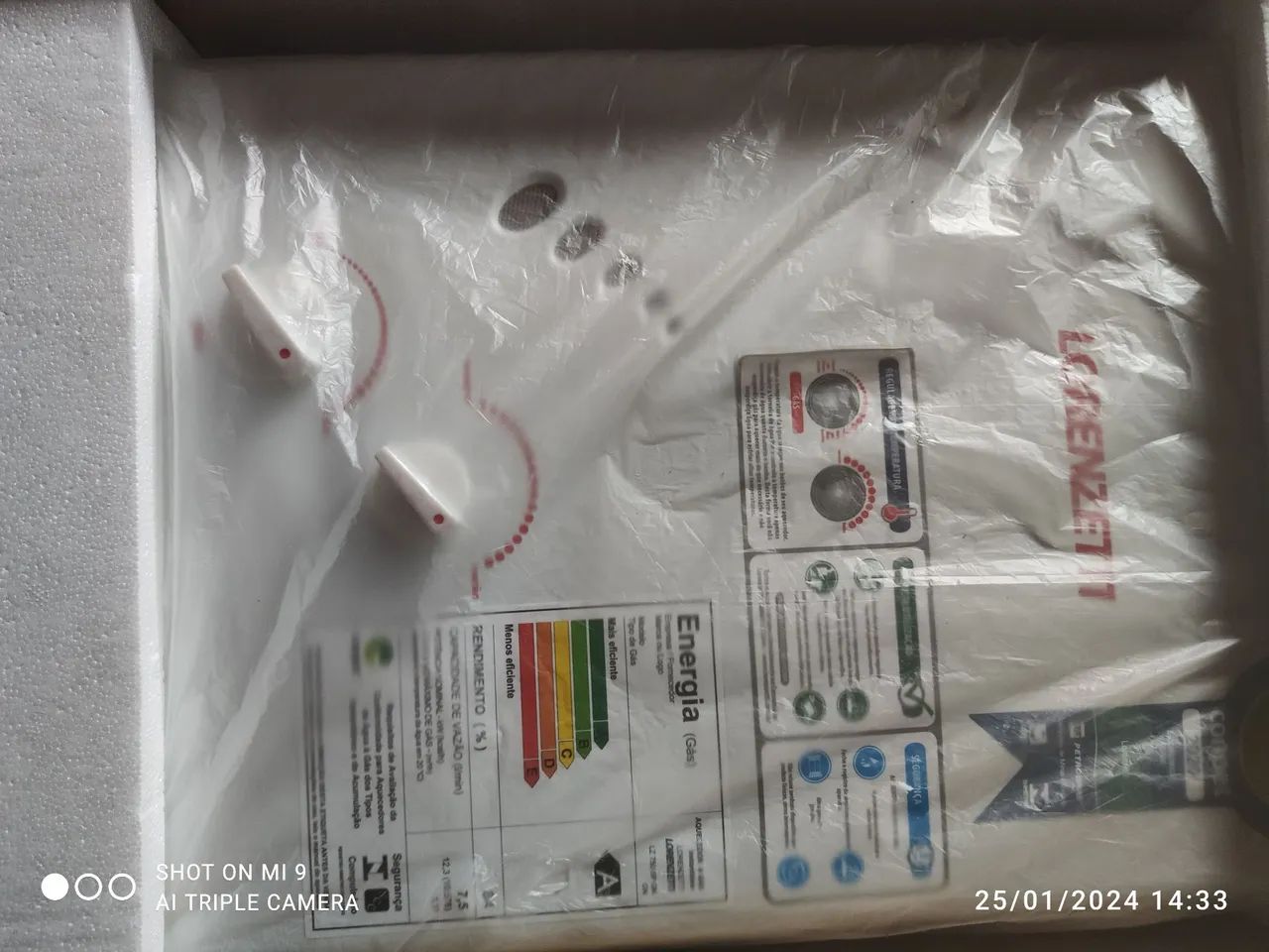 Aquecedor a gás 7,5 litros, novo  - Foto 2