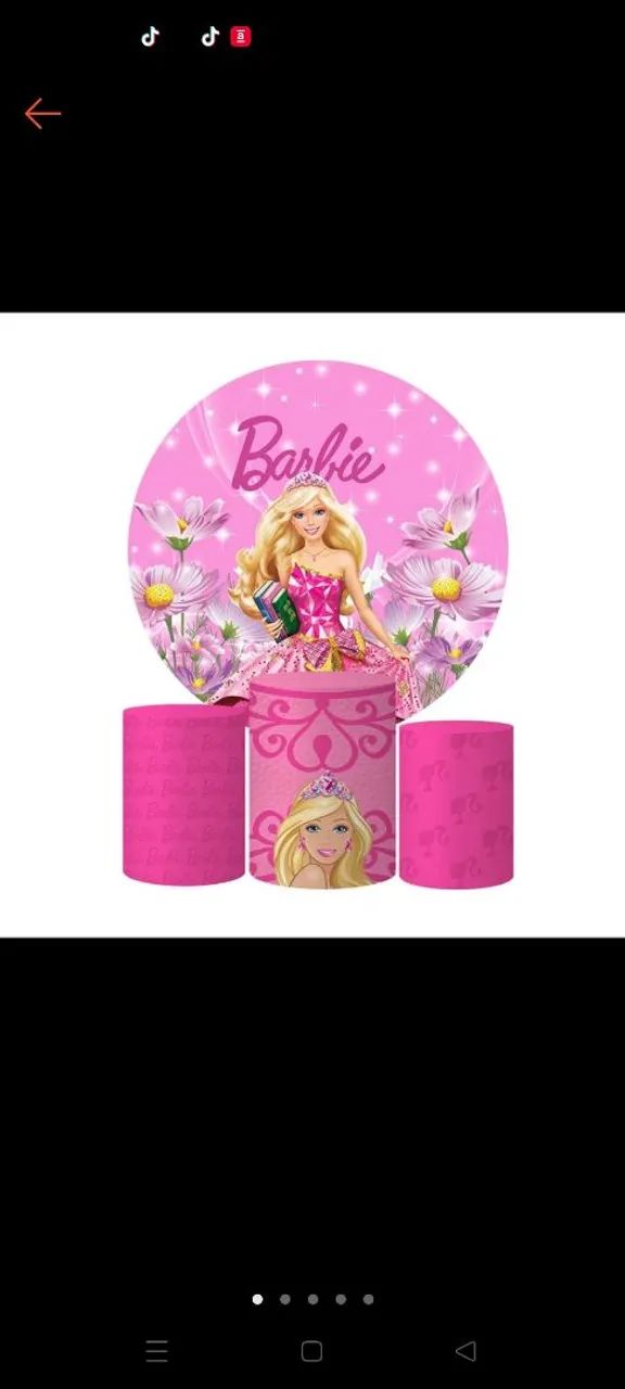 Cilindros Personalizados Barbie - Festa Infantil - Foto 2