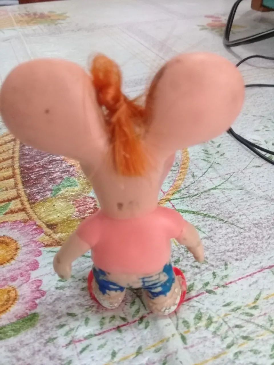 Boneco antigo Topo Gigio Original, de Borracha, cabeça Removível, 7 cm - Foto 3