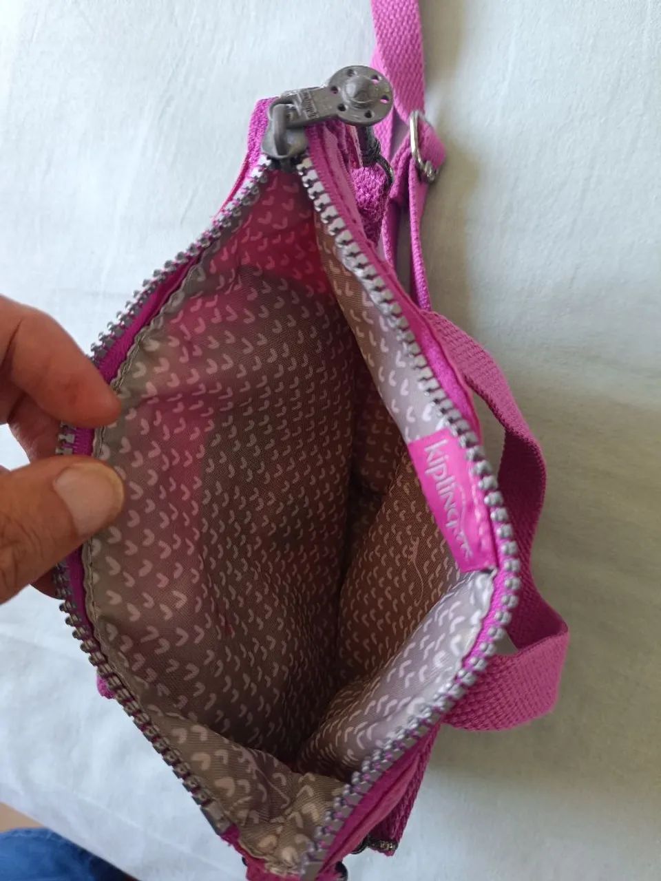 Bolsa Kipling transpassada rosa - Foto 4