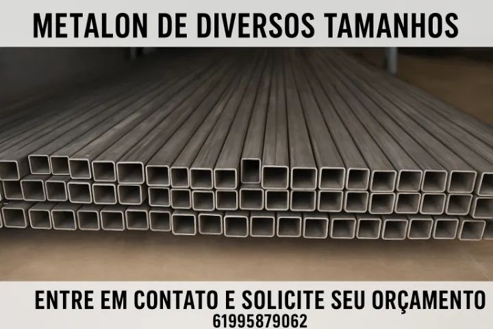 Diversos tamanhos e chapas de metalon p/ sua obra - 20x20 #18 a vista R$39,90 barra de 6mt