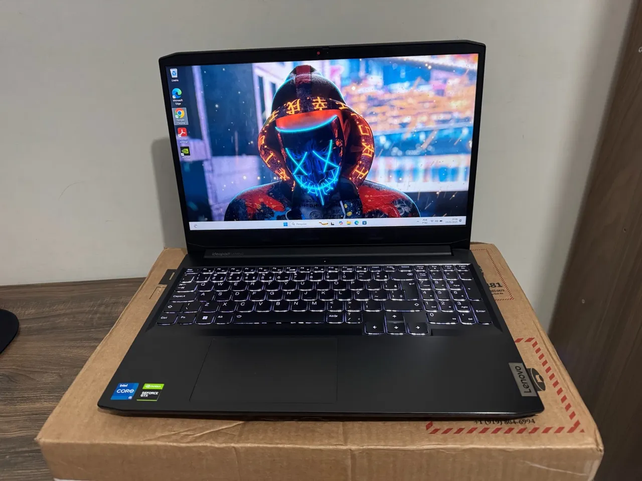Notebook Lenovo Gaming i5 11ªGTX 1650 16Gb RAM SSD 512Gb Nvme FullHD Rede5G Novinho!