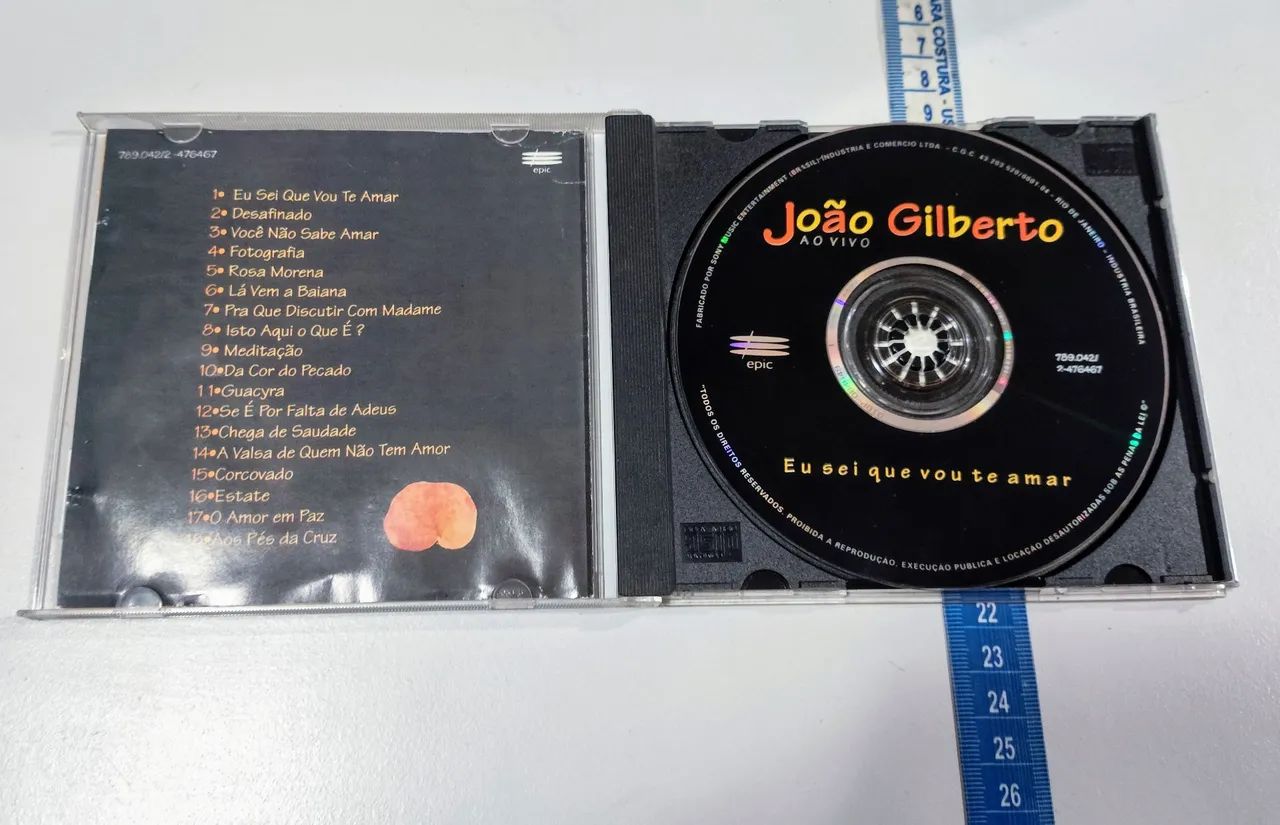 CD João Gilberto Ao Vivo - Eu Sei Que Vou Te Amar - Foto 3