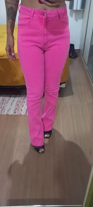Calça Jeans Pink/rosa tam 40 - Foto 3