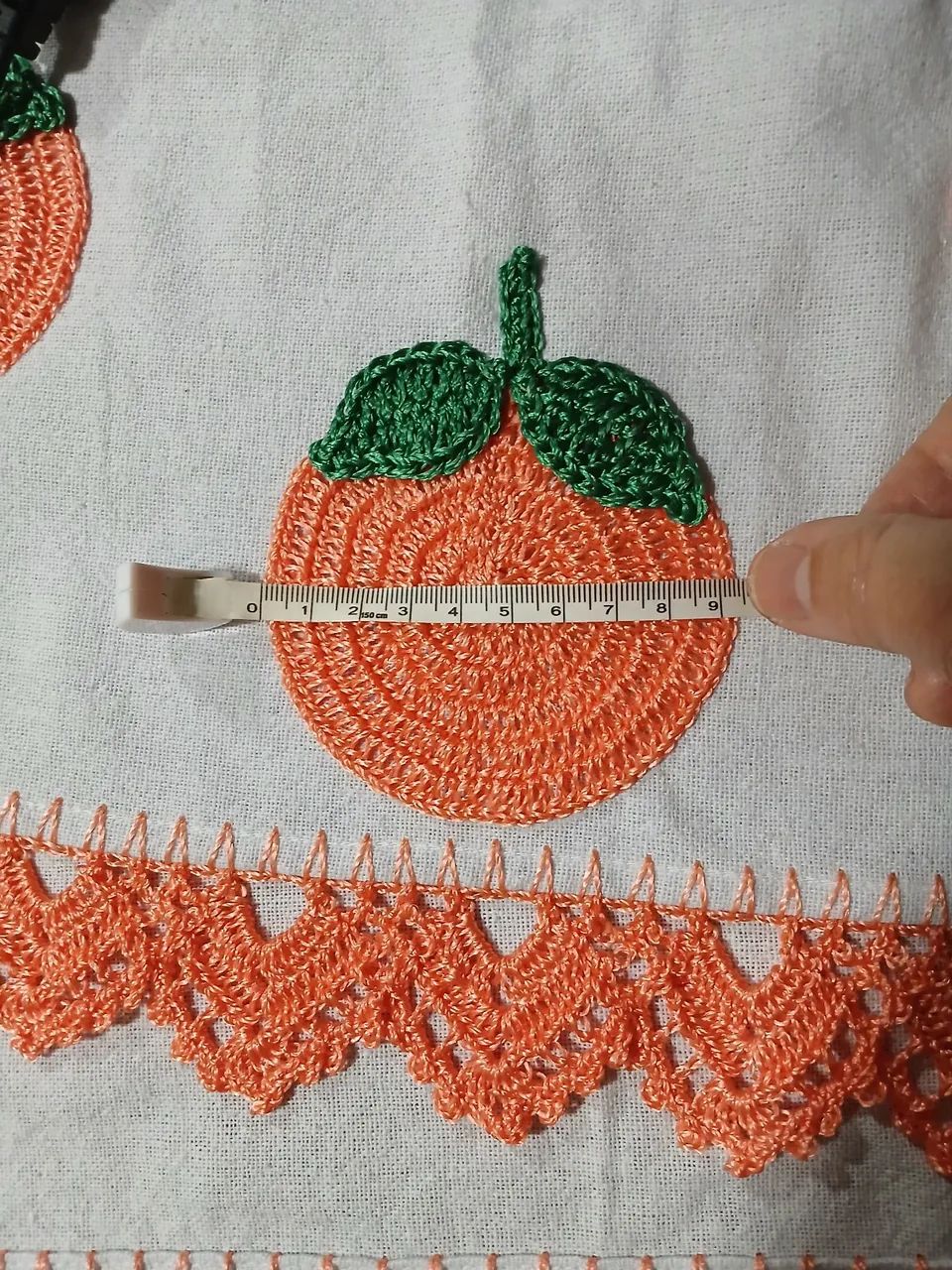 Pano Prato CROCHÊ branco 45×71cm - Foto 6