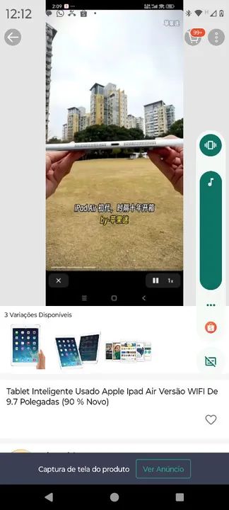 iPAD Air 90% novo 9.7" iOS12 - Foto 2