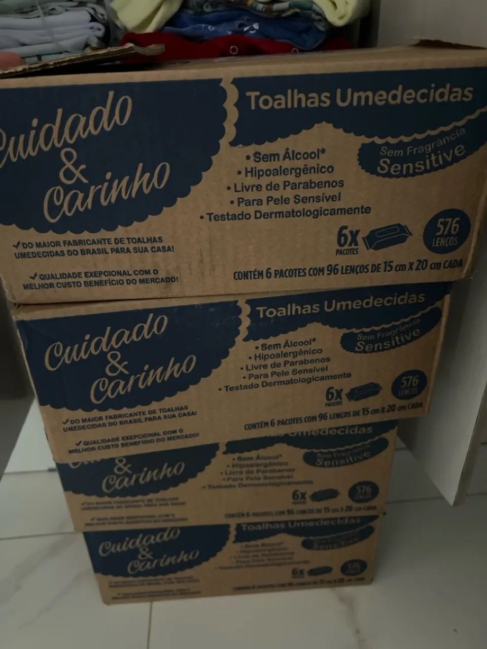 Lenço umedecido - caixa com 6 pacote de 96 unidades - Foto 2